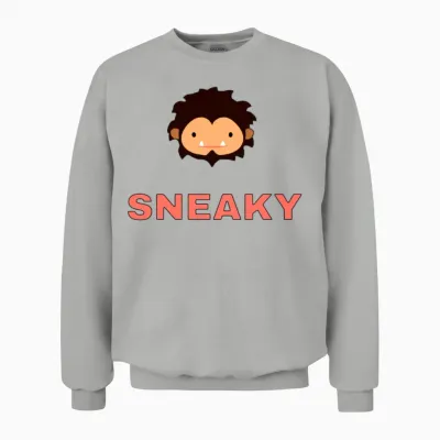 Sneaky Sasquatch Head Unisex Sweatshirt - Ash