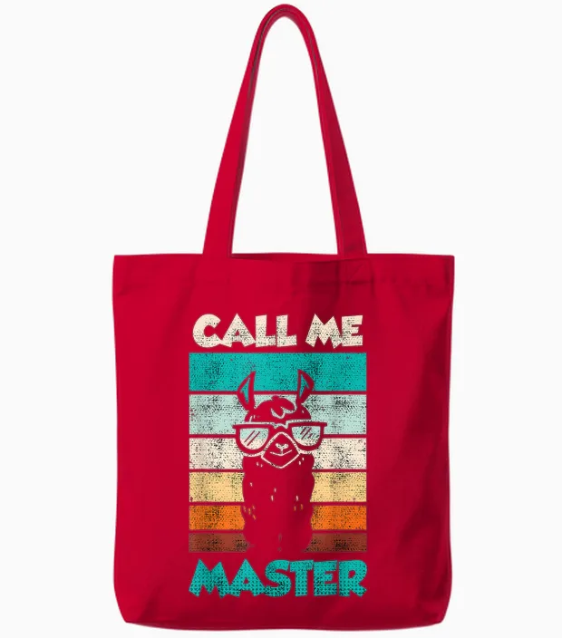 Call Me Master 2024 T-Shirt, Black Tote Bags in Red