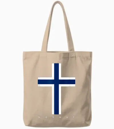 Norway Scandinavia Norwegian Flag Norge Norwayan Noreg Tote Bags - Natural