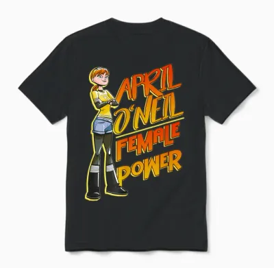 April O'neill - Female Power Unisex T-Shirt - Black