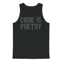 Code Is Poetry Funny Saying Quote Programer Gift Unisex Tank Top - Black – 1