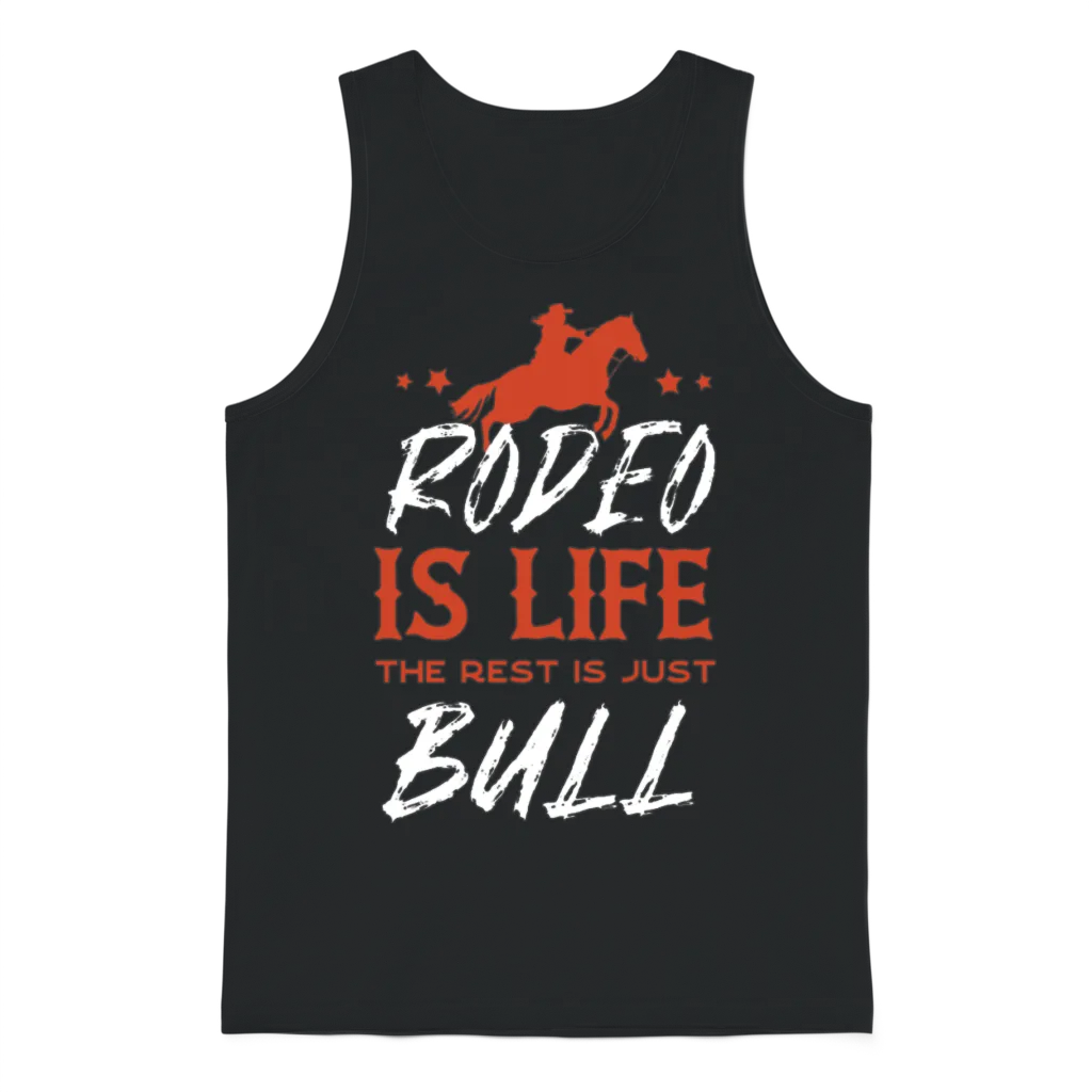 Rodeo, Western Horse Back Riding, Horse Lover Unisex Tank Top - Black