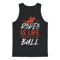 Rodeo, Western Horse Back Riding, Horse Lover Unisex Tank Top - Black – 1