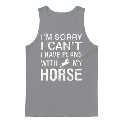 I Have Plans with My Horse Funny Horse Owner Unisex Tank Top - Sport Grey