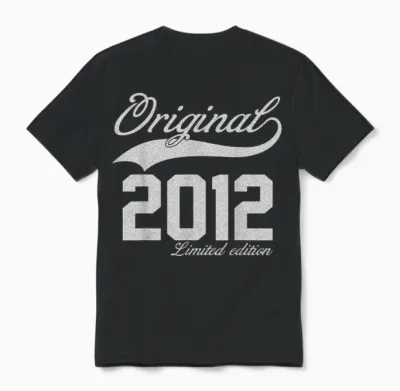14 Years Vintage Original 2012 Limited Edition 14th Birthday Unisex T-Shirt - Black