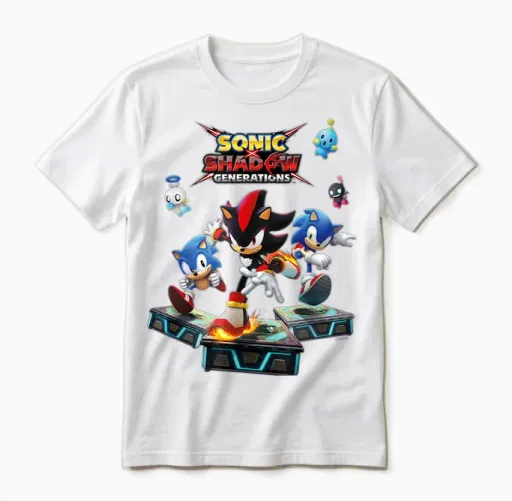 Generations Sonic X Shadow Unisex T-Shirt in White