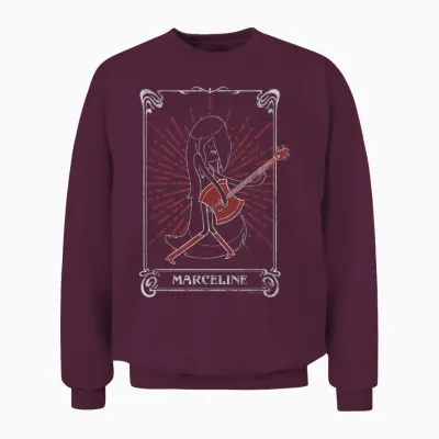 Adventure Time Halloween Marceline Tarot Card Unisex Sweatshirt - Maroon