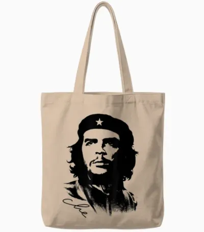 Che Guevara Rebel Cuban Jersey T-Shirt Guerrilla Revolution Tote Bags - Natural