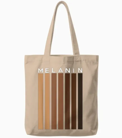 Oheneba: Melanin Shades Black Pride Gift Tote Bags in Natural
