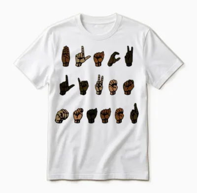 Blm Sign Language Unisex T-Shirt - White