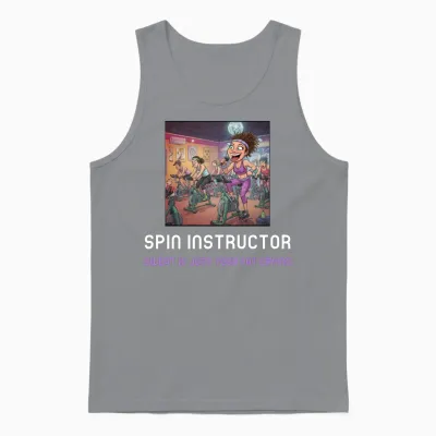 Spin Class Instructor Funny Unisex Tank Top - Sport Grey