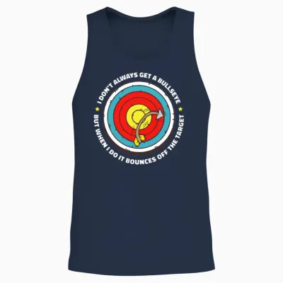 Archery Funny Unisex Tank Top - Navy