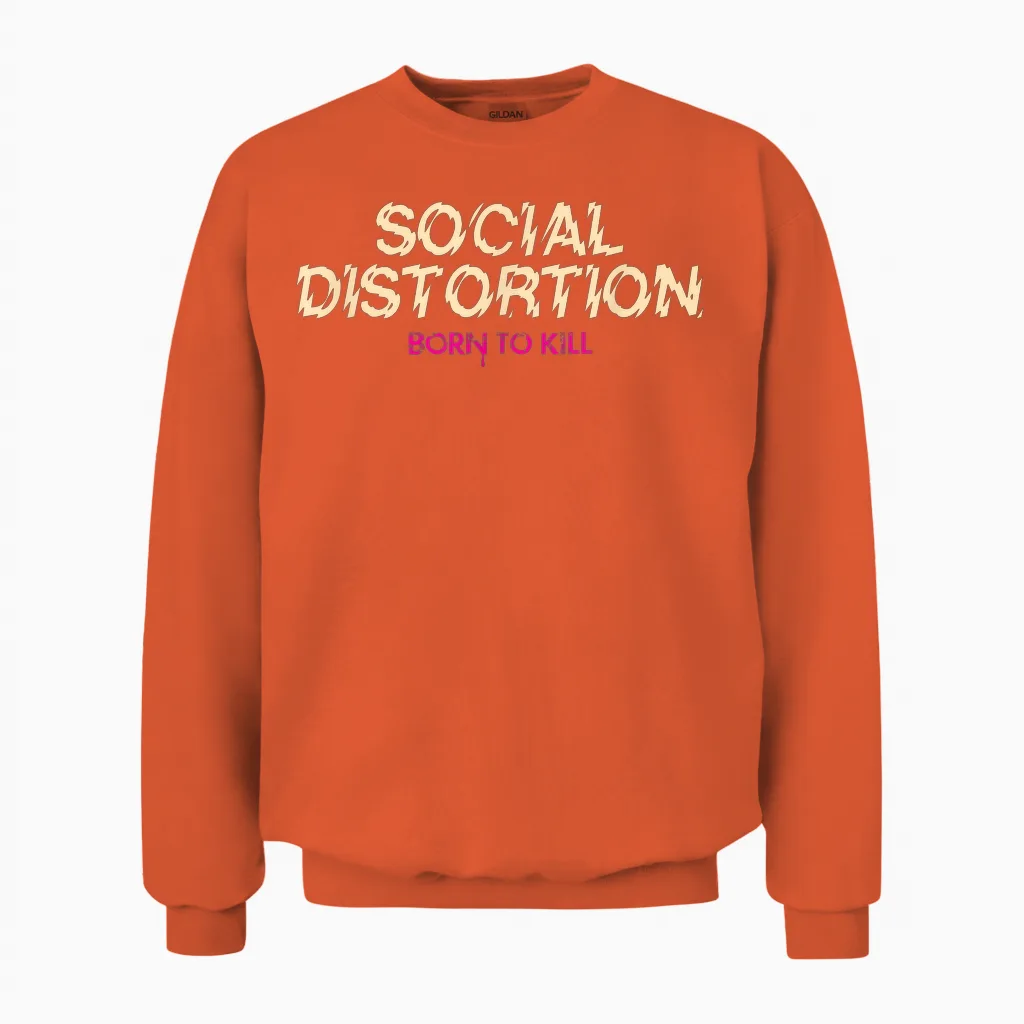 Offizielle Social Distortion Born to Kill Skelly Unisex Sweatshirt in Orange