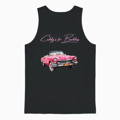 Cadillac Lookin Pink Vehicle - Vintage Style - Oldschool Unisex Tank Top - Black