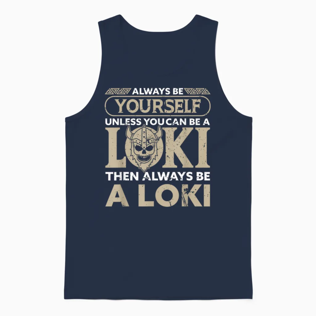 Wikinger Götter Loki Spruch Der Nordischen Mythologie T-Shirt Schwarz S Unisex Tank Top in Navy