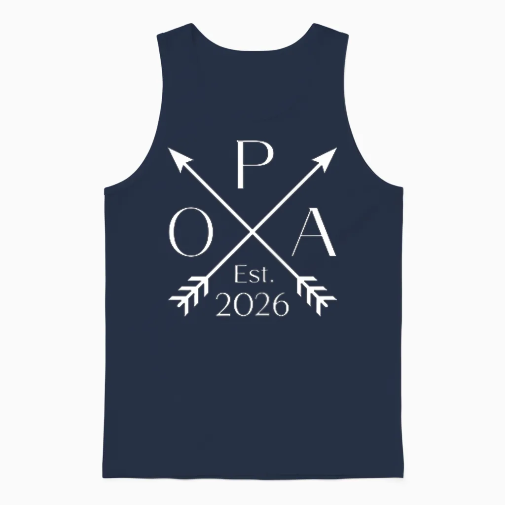 Befördert Zum Opa Est. 2026 Stolzer Opa 2026 Unisex Tank Top in Navy