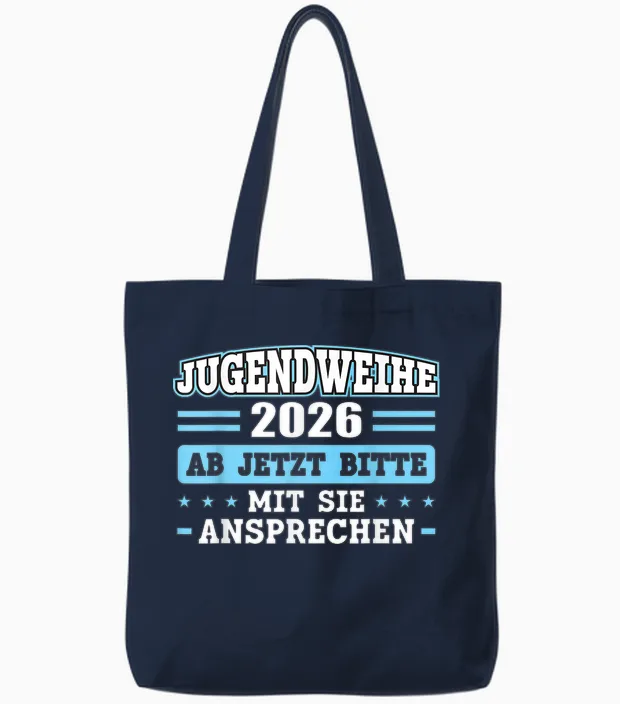 Jugendweihe 2026 Mädchen Junge Tote Bags in Navy