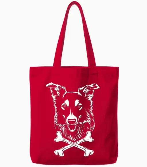 Pirate Dog Tote Bags - Red