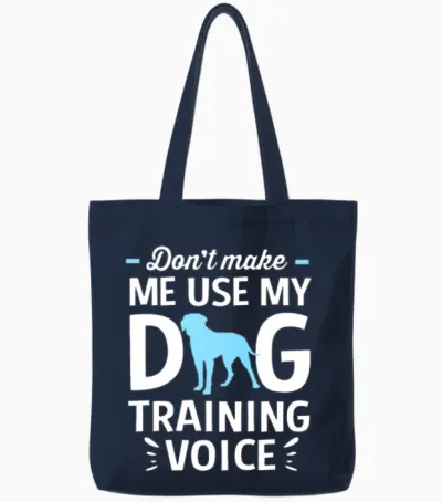 Funny Dog Trainer Dog Training Voice Tote Bags - Navy