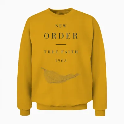New Order True Faith Net Leaf Unisex Sweatshirt - Gold