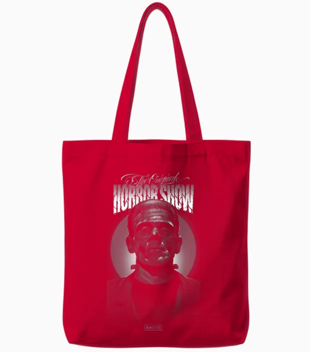 Universal Monsters Frankenstein the Original Horror Show Tote Bags in Red