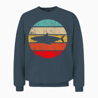 Shark Retro Unisex Sweatshirt - Dark Heather