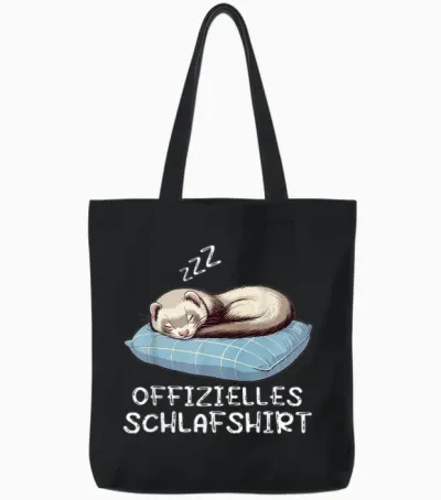 Official Sleep Shirt Ferret Ferret Owner T-Shirt, Black Tote Bags - Black