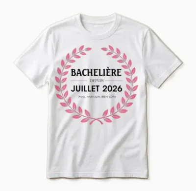Bachelière 2026 Félicitations Réussite Bac Souvenir Fille Unisex T-Shirt - White