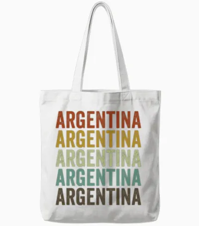 Argentina Retro Vintage Tote Bags - White