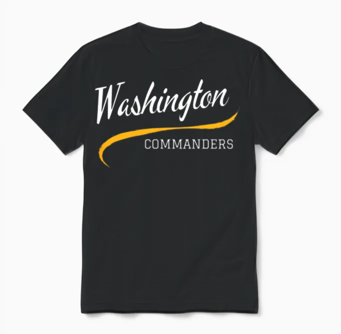 Commanders Retro Unisex T-Shirt in Black