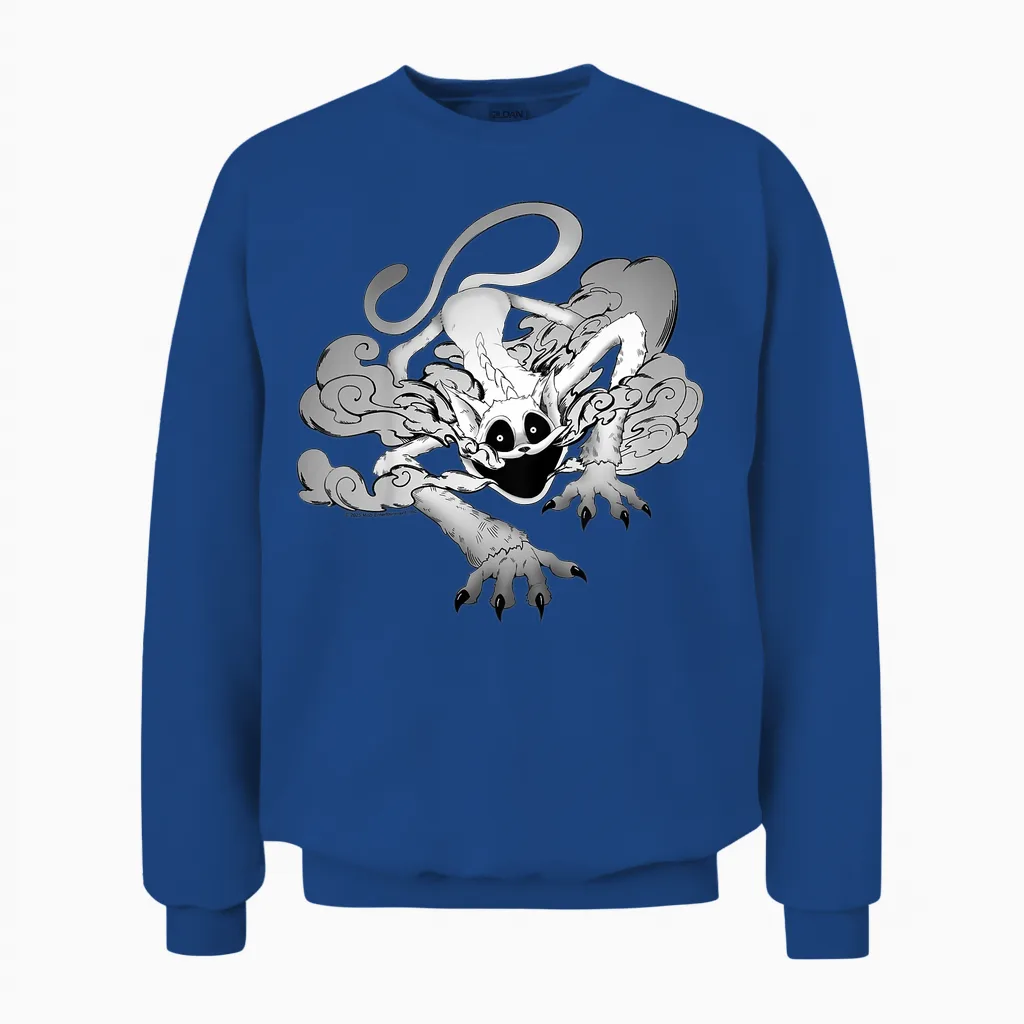 Children's Poppy Playtime Catnap Exhaling Smoke Unisex Sweatshirt in Royal