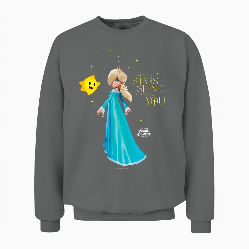 The Super Mario Galaxy Movie Rosalina Star Shine Unisex Sweatshirt in Graphite Heather