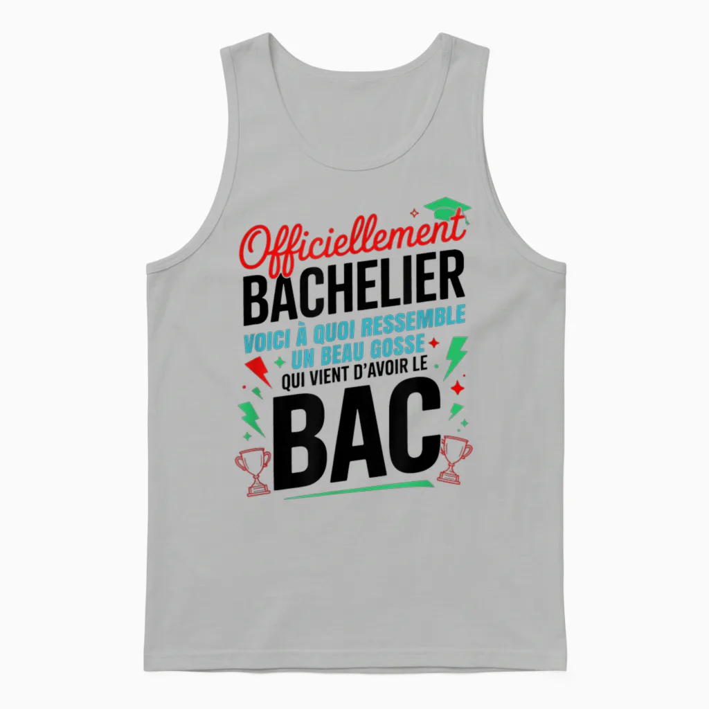 Bac 2025 Bachelor 2026 Baccalaureate Congratulations Bac Humor Unisex Tank Top in Ash