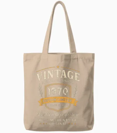 Birthday Gift 56 Years Vintage 1970 Humor 56 Years Man Tote Bags - Natural