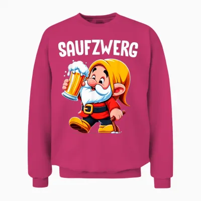 Saufzwerg Funny Beer Carnival T-Shirt, Black Unisex Sweatshirt - Heliconia