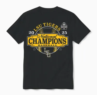Lsu Tigers Baseball National Champs 2025 Mcws Winner Unisex T-Shirt - Black