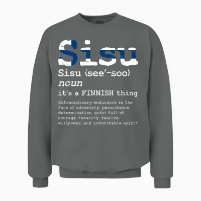 Finnish Sisu Finland Sisu Print Finns Sisu Product Unisex Sweatshirt - Graphite Heather