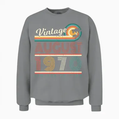 August 1970 Retro Unisex Sweatshirt - Sport Grey