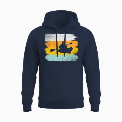Canoe Retro Unisex Hoodie - Navy