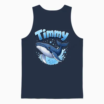 Timmy - Der Ostsee-Wal: Süßer Buckelwal Comic Design Unisex Tank Top - Navy