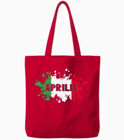 Retro Italien Stadt, Aprilia Tote Bags - Red