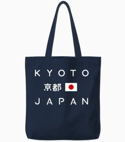 Kyoto Japan Tote Bags - Navy