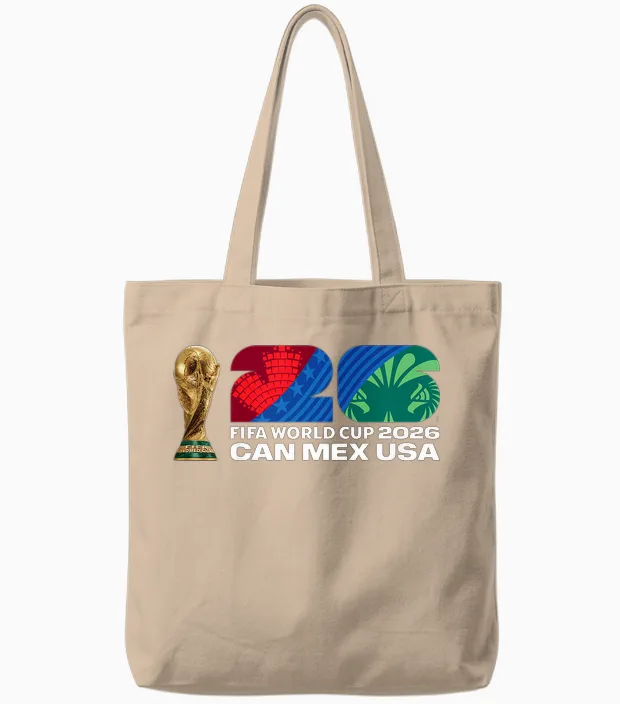 Kids Fifa World Cup26 Fifa Host Country Trophy Color Tote Bags in Natural