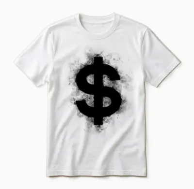 Dollar Black Unisex T-Shirt - White