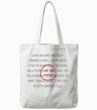 Romance Novel Woes Tote Bags - White