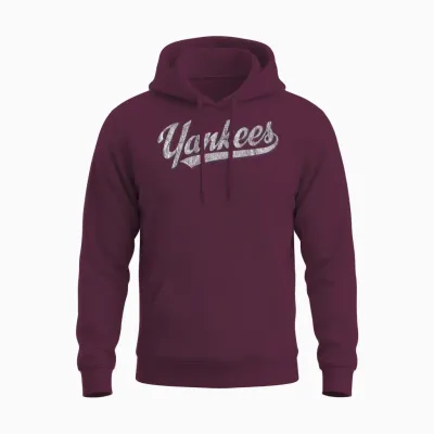 Vintage Yankees Retro Style 70s 80s First Name Personalized Unisex Hoodie - Maroon