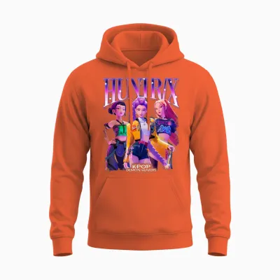 Kpop Demon Hunters Huntrix Bootleg Officially Licensed Unisex Hoodie - Orange