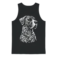 Tribal Great Dane Unisex Tank Top - Black – 1
