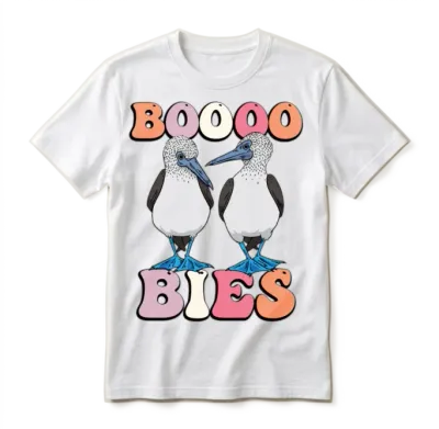 Funny Booby Bird Booo Bies Halloween Costume Unisex T-Shirt - White