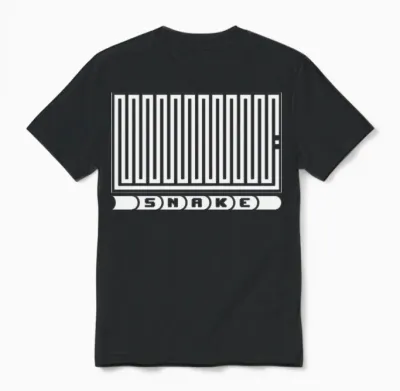 Snake - Retro Game Unisex T-Shirt - Black